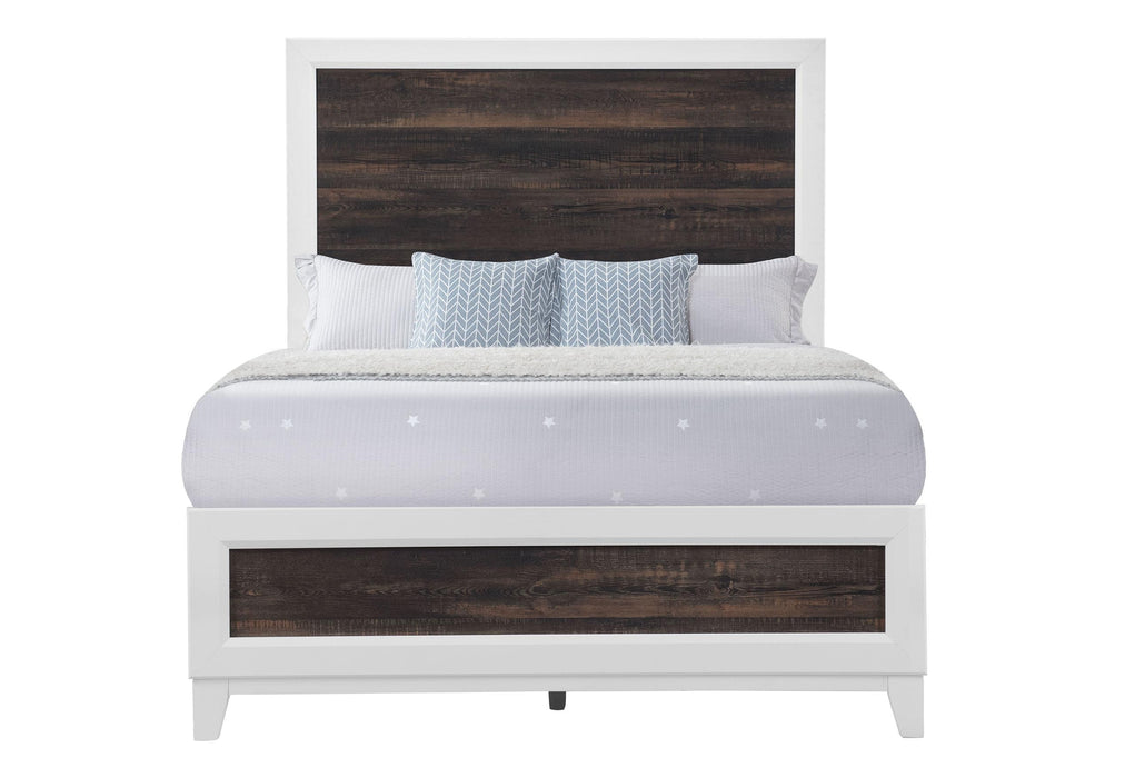 LISBON OAK AND WHITE FULL BED